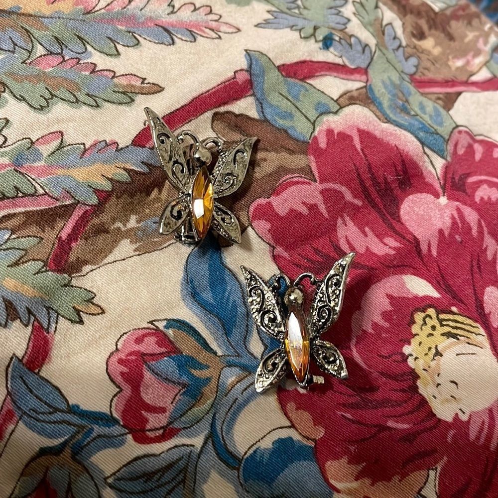 Vintage Butterfly Set Brooch